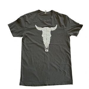 Like new Texas Longhorn Cow Skull T-shirt unisex grey M